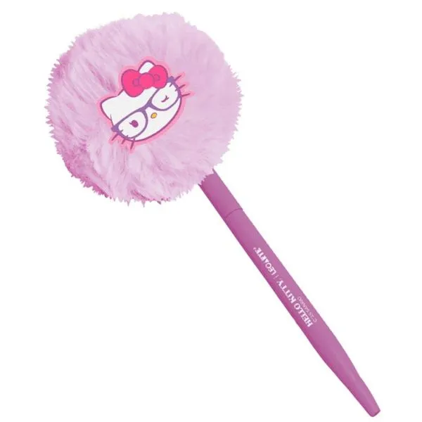 Caneta Esferográfica Leoarte Pompom Hello Kitty Roxo (MP)