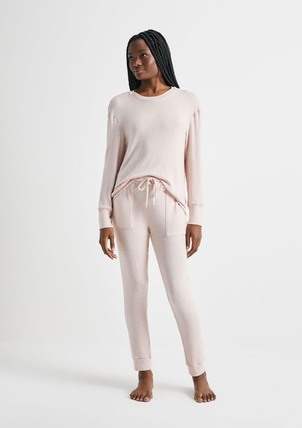Pijama Feminino Longo Em Tricô - Rosa P