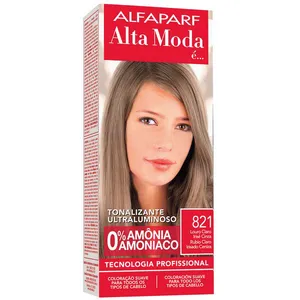 Tonalizante Alta Moda Louro Claro Irisé Cinza 8.21 150g