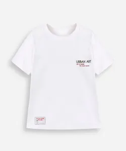 camiseta infantil manga curta estampa urban art off white 12