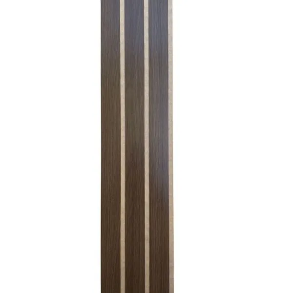 Kit 20 Ripas Autocolante MDF Revestimento Ripado para Paredes Efeito Tridimensional Castanho OEM Kit 20 Ripas Autocolante MDF Revestimento Ripado Efeito Tridimensional Castanho OEM