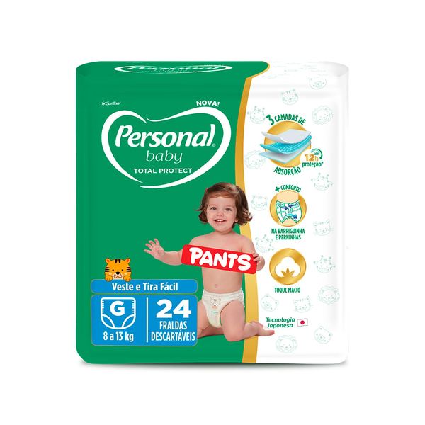Fralda Personal Baby Prot& Sec Pants G 24 Unidades