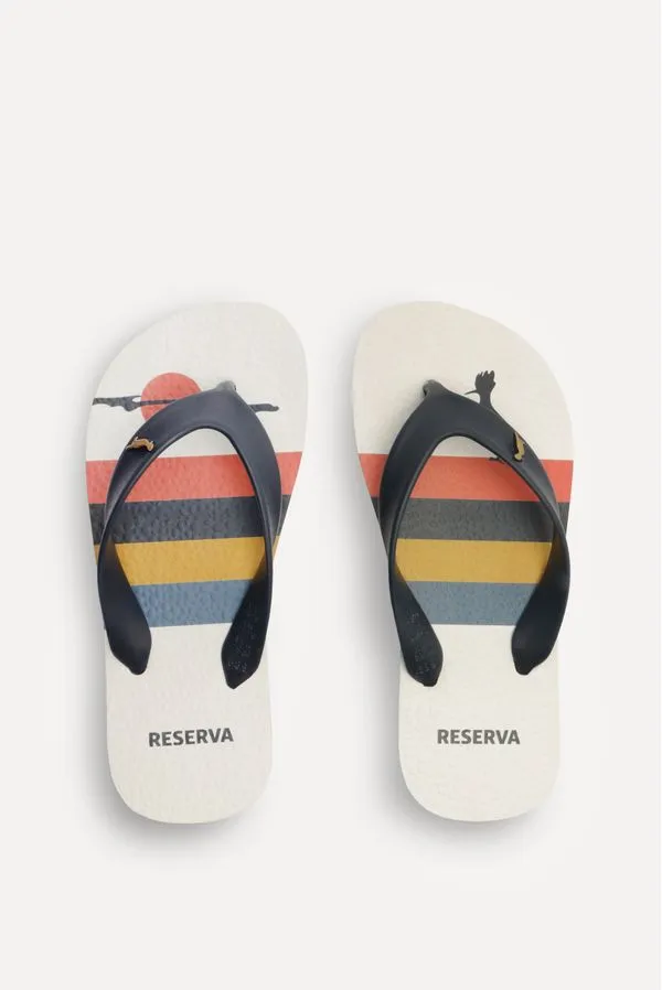 Chinelo Rmi Horizonte Branco/Marinho - 27/28