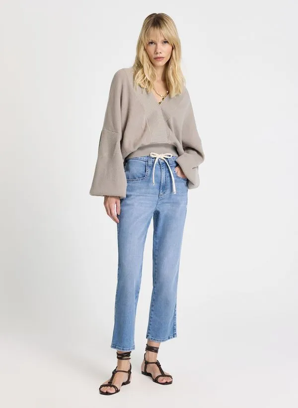 Calça Le Lis Paula Reta Curta Jeans Feminina 42