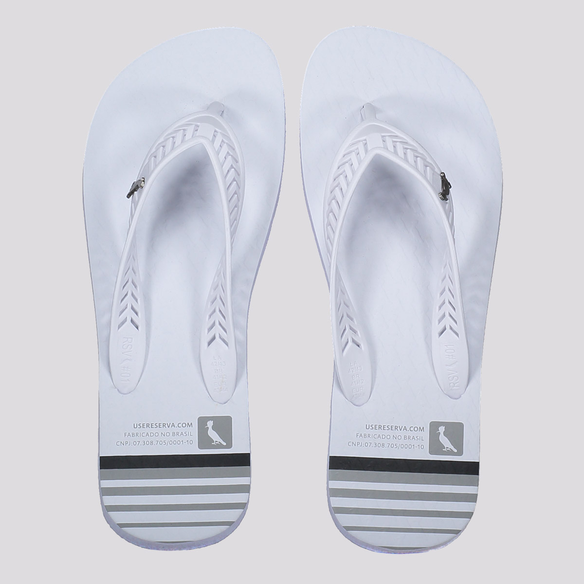 Chinelo Reserva Trancoso Basic Stripe Branco