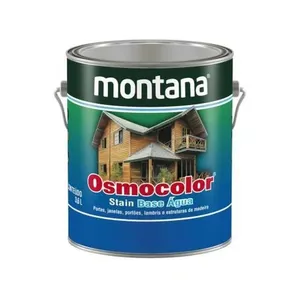 Stain Impregnante Base Água Osmocolor Nogueira para Madeira Acabamento Acetinado Marrom Montana