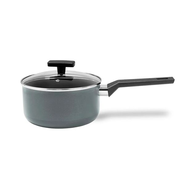 Panela com Tampa Brinox Preserve Antiaderente Ceramic Life Ø18cm 2,05 Litros Cinza Cinza