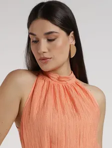 Brinco Meia-Lua MARROM/DOURADO