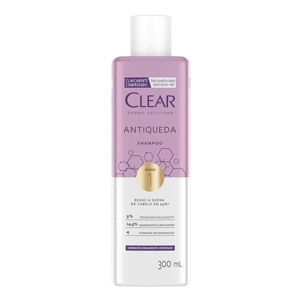 Shampoo Clear Derma Solutions Antiqueda 300ml