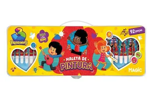 Maleta kit de pintura 92 peças - 3 Palavrinhas