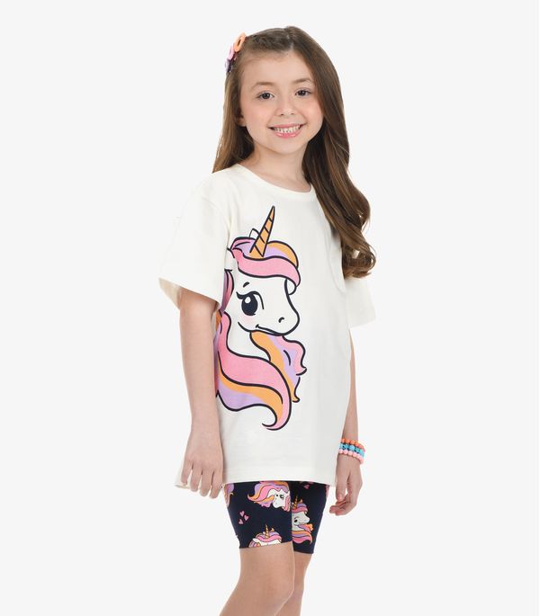 Conjunto Blusa com Ciclista Menina Rovi Kids Bege 8