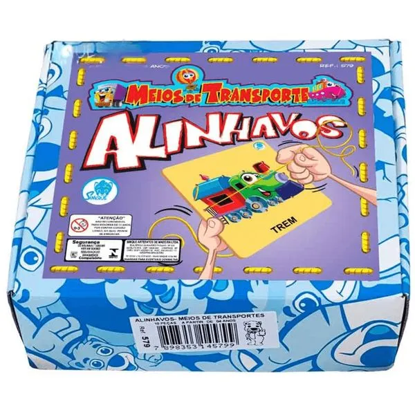 Jogo Pedagógico Alinhavos Meio de Transporte - Simque