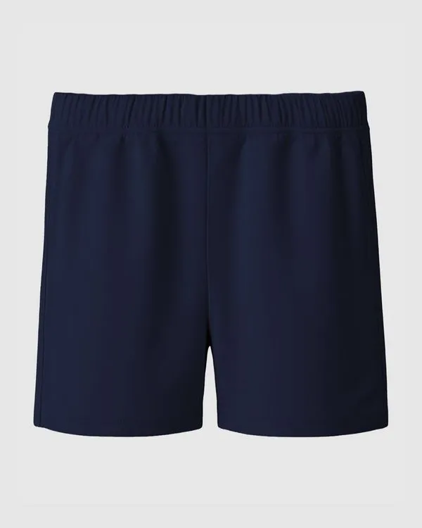 Shorts Infantil Menina Cós Elástico Em Algodão Malwee Kids Azul Escuro - 4