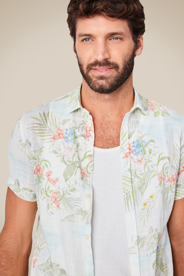 Camisa Manga Curta Estampada Fresh Branco - G