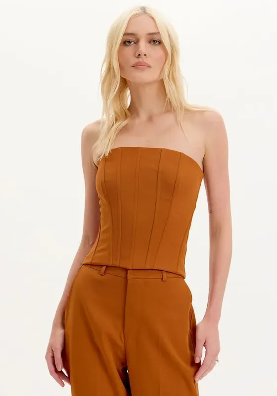 Blusa Corset Marrom G