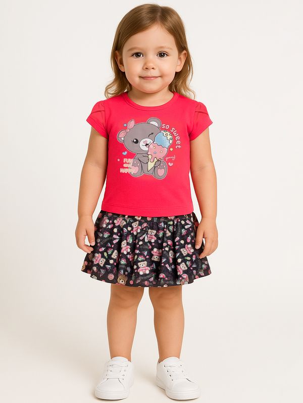 Conjunto Curto Infantil Para Menina - PINK 1