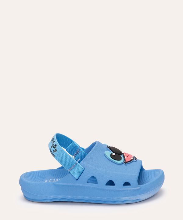 sandália infantil lilo e stitch com elástico azul - azul 17-18