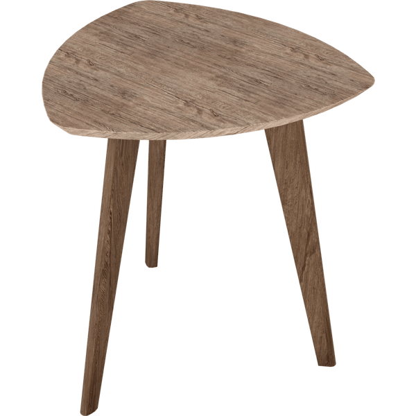 Mesa de Canto em Madeira Pinus, 3 Pés, Acabamento Wood - Maju Linea Brasil Naturale