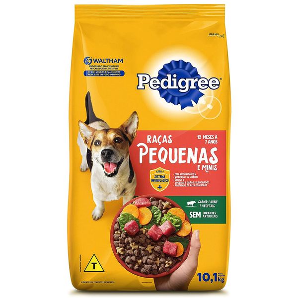 Ração Seca Adulto Raças Pequenas e Mini Sabor Carne e Vegetais Pedigree 900g