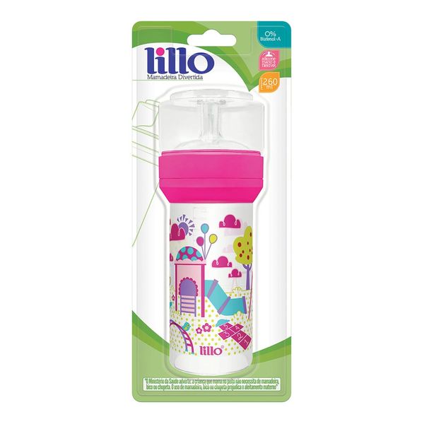Mamadeira Lillo Divertida Rosa Silicone Super 260ml