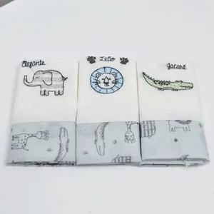 Paninho de Boca Bordado com 3 Peças - 3505 Selva Rabisco
