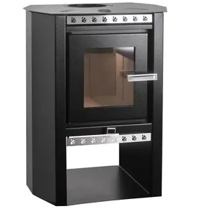 Calefator a Lenha Confort Pinhal Dupla Combustão com Acessórios Inox Preto Fornos Pinhal Calefator a Lenha Confort Pinhal Dupla Combustão Preto Fornos Pinhal