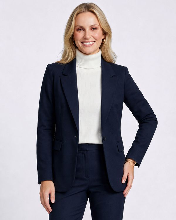 Blazer Feminino Social Marinho M