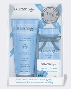 Kit Feminino Giovanna Baby Blue Colônia Hidratante e Sabonete + Nécessaire UN
