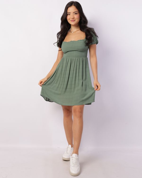Vestido Feminino Curto Viscose Berry & Co. Trançado Verde PP