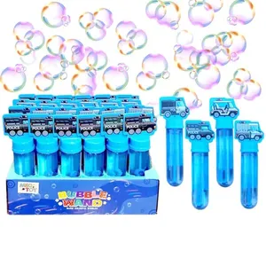 24 Tubos de Bolha de Sabão Carrinhos Azul Policia para Festa Sacola Surpresa