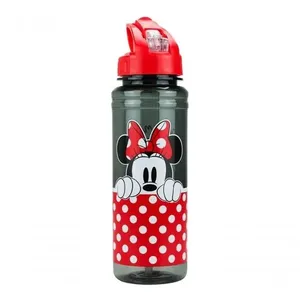 Garrafa Plastico Com Canudo Minnie Mouse 700ml Disney