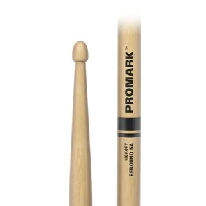 Baqueta Rebound 5A RBH565AW Hickory Americano Ponta de Madeira Amadeirado Promark Baqueta 5A RBH565AW Hickory Americano Ponta de Madeira Promark
