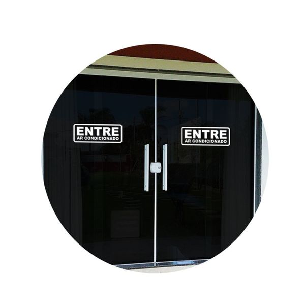 Adesivo Decorativo Entre Ar Condicionado 26x10cm Branco Resistente UV para Veículos Teu Adesivo Adesivo Entre Ar Condicionado 26x10cm Branco Durável Teu Adesivo