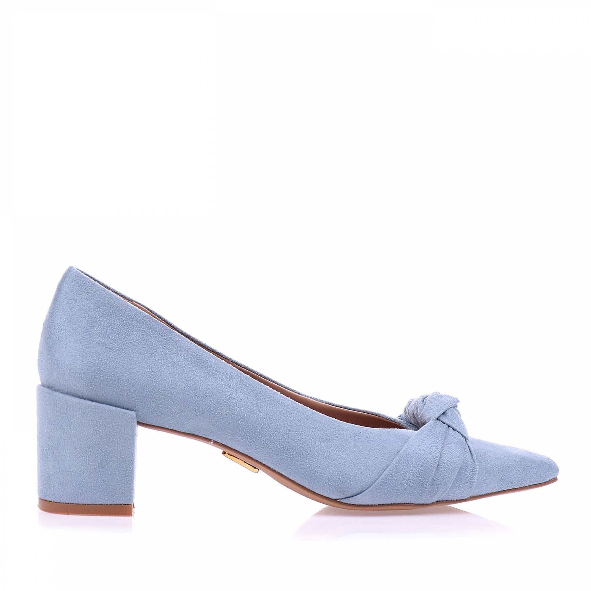Scarpin Salto Médio Camurça Denim