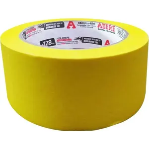 Fita crepe automotiva 48 mm x 40 m amarela alta performance A128RA ADERE