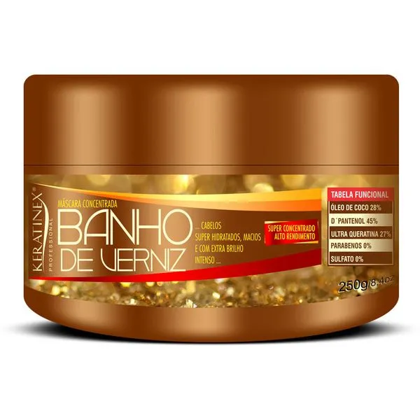 Banho De Verniz Extra Brilho Intenso Keratinex 250g