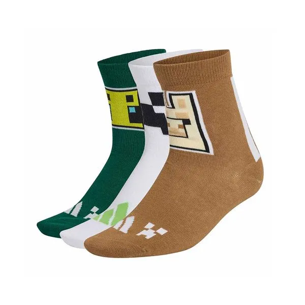 Meia adidas Minecraft 3 Pares Infantil - M