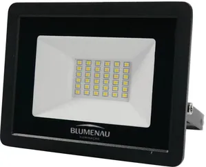Refletor LED Tech Quadrado 30W 3000K Alumínio E Vidro Blumenau 76303000 Preto Bivolt