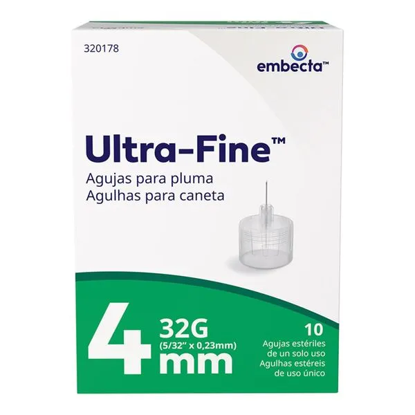 Agulha para Caneta Ultra-fine 4mm caixa 10 Unidades