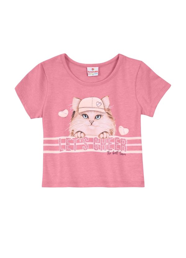 Blusa cropped neon infantil menina de gatinho Brandili - 10
