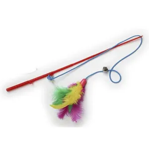 Brinquedo Para Gatos Pet Napi Vara Com Bolas e Penas