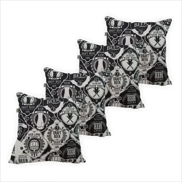 Capa De Almofada Jacquard Estampa Bier