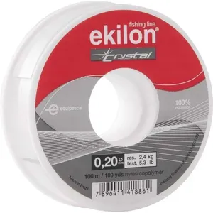 Linha para Pesca 0,20mm X 100m Branca para Modalidade Esportiva com Aditivo Anti-UV e Anel Plástico Ekilon Linha para Pesca 0,20mm X 100m Branca para Modalidade Esportiva com Aditivo Anti-UV Ekilon