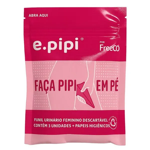 E.pipi Funil Urinário Descartável Feminino Freeco 3 Unidades