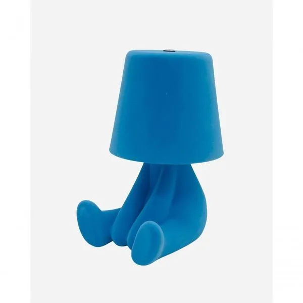 Abajur Boneco Infantil Led 3 Luzes Iluminação Noturna Cor:azul
