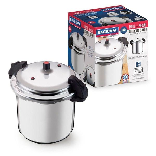 Panela De Pressão 20 Litros Profissional Com Fechamento Externo Para Cozinhar Feijão Mandioca Macarrão