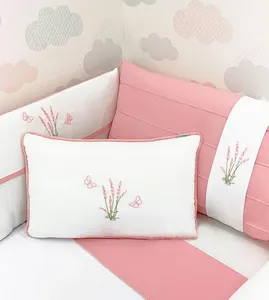 Kit de Berço Lavanda com 7 Peças Rosa - 66C04KB