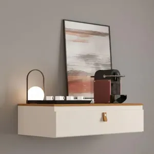 Console Bancada Cantinho do Café Suspenso 1 Gaveta 1 Prateleira MDP 66cm Off White-Nature de Casa Console Bancada Cantinho do Café Suspenso 1 Gaveta MDP 66cm Off White-Nature de Casa