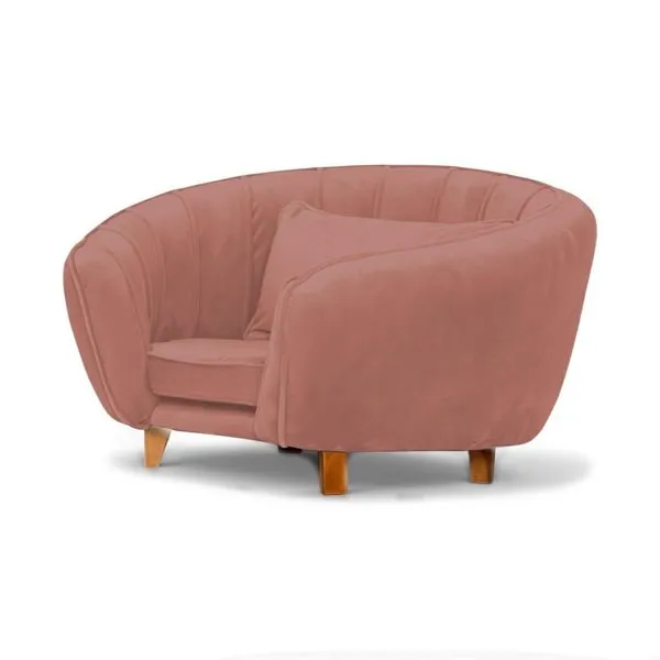 Caminha Mini Poltrona para Pets Loja Sheep Bela para Cães e Gatos Veludo Rose 43x65x62cm com Almofadinha Caminha Mini Poltrona para Pets Loja Sheep Bela para Cães e Gatos Veludo Rose 43x65x62cm