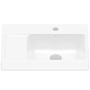 Cuba de Sobrepor Roca Optica Quadrada Com Mesa 38x13cm - Branca (MP)